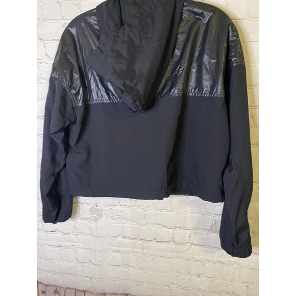 Windbreaker Black Jacket Coat Women Small - Picture 6 of 6